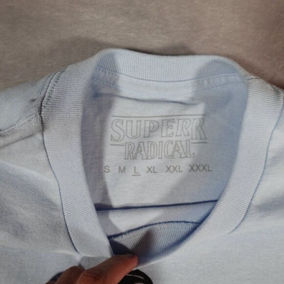 Superrradical Post Malone White Iverson Logo T Shirt Mens L Music Blue - Picture 3 of 6